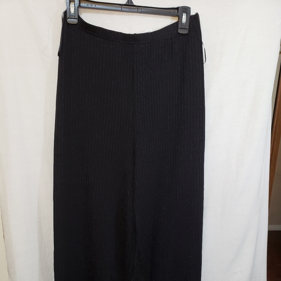 Francesca knit black flared pants sparkle size L - Picture 2 of 7